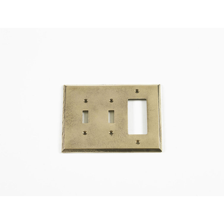 Salo Double Toggle Rocker Receptacle Light Switch and Socket Plate
